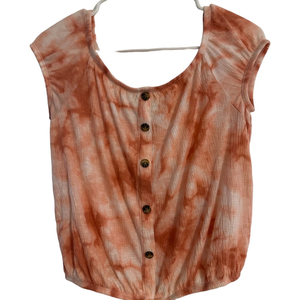 Tie dye button top